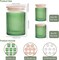 10 OZ Green Candle Jars for Making Candles Set of 8, Ribbed Glass Candle Jars with Wood Lids and Labels, Candle Containers for DIY, Gifts, Home Decoration